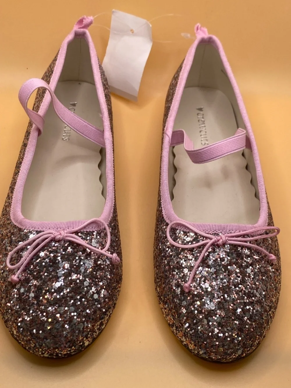 Crewcuts Pink Glitter Ballet Flats - New with tags
